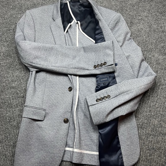 7 Diamonds Blazer FELICIO FLEX Casual Jacket Men's Small Light Blue Jersey Knit - Picture 13 of 16